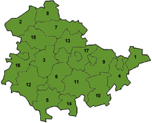 Mapa Tiringije koja pokazuje granice oblasti