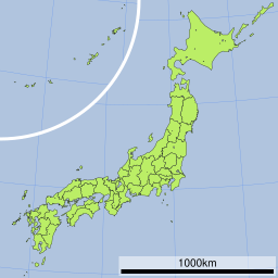 前橋城の位置（日本内）