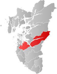 Poziția localității Sandnes