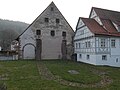 Aureliuskirche, Ostansicht mit Grundriss der abgegangenen Bauteile und Klostermuseum