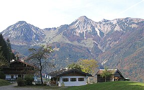 Geigelstein, gesehen von der Streichenkapelle bei Schleching