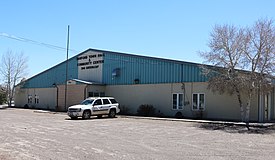 The town hall and community center on Greenleaf Street.