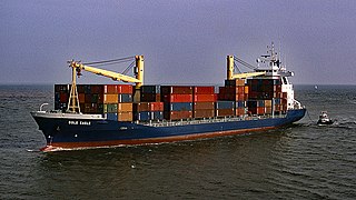 Bold Eagle container ship approaching Felixstowe