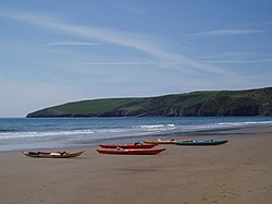 Kayak sulla costa di Anglesey