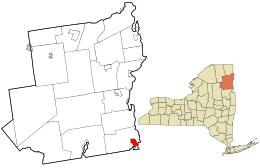 Location in Essex County and the state of New York.