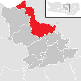 Poloha obce Albeck v okrese Feldkirchen (klikacia mapa)