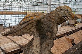 Eagle sculpture on the roof of Dyrham Park