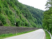 Bundesstraße 8 bei Passau (mit Löwenwand und Bohstreck Rengschburg–Båssa)