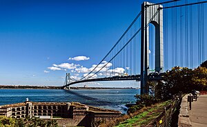 View of the bridge's towers