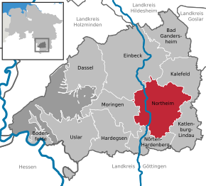 Poziția localității Northeim