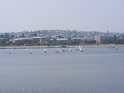 View o Kamyshin frae the Volgograd Reservoir