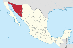 Poziția localității Sonora