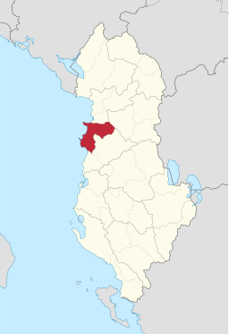 Regionen Durrës i Albania.