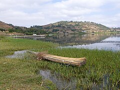 Un tankwa, embarcation de pêche en papyrus