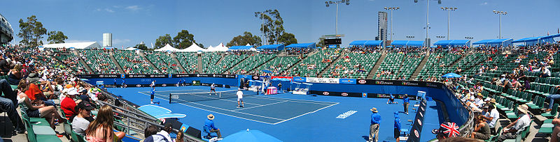 Panoráma Margaret Court Arena v době Australian Open 2008