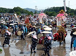 View of Flower Planting Dance of Mibu