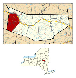 Location in Montgomery County and the state of New York.