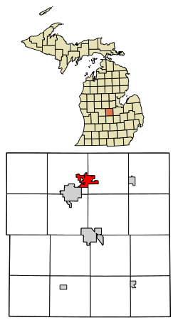 Location of St. Louis, Michigan