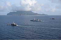 INS Saryu (P54), IN LCU 55 and IN LCU 58 approaching Barren Island