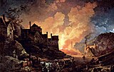 Philip James de Loutherbourg, Coalbrookdale noću, 1801., važno mjesto engleske industrijske revolucije