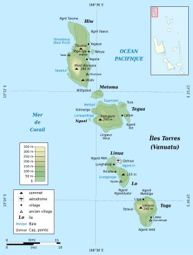 Carte des îles Torres