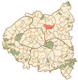 Kart over Bobigny