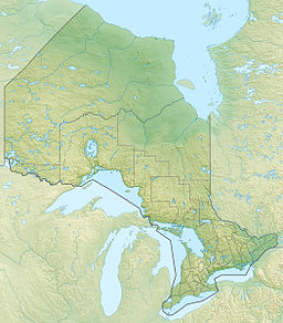 Location of Kennisis Lake in Ontario, Canada.