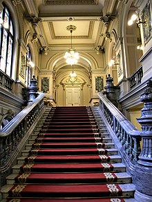 Bucarest, Romania. Museo Nazionale Controceni. Scale interne.