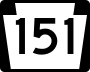 Pennsylvania Route 151 marker