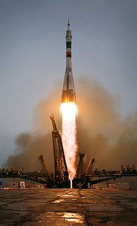 Sojuz TMA-14 starts ar nesējraķeti Sojuz-FG