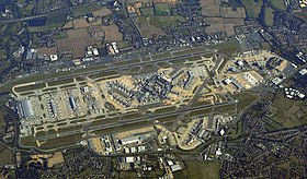 Vue aérienne de l'aéroport