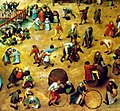 A detail of Children's Games (1560)