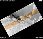 Interaction between Abalos Mensa and Rupes Tenuis dunes