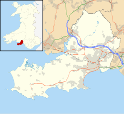 City and County of Swansea and (inset) within Wales