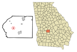 Location in Dooly County and the state of جورجیا ایالتی