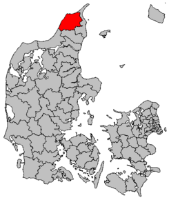 Kart over Hjørring kommune