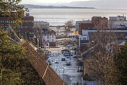 Central Steinkjer in mid-April 2015