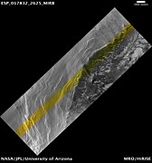 Basal Rupes Tenuis unit exposed north of Abalos Mensa