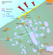 Mapa de l'operació Hush, 1917