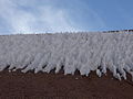 Penitentes near the summit