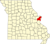 Localização do Condado de St. Louis (Missouri)