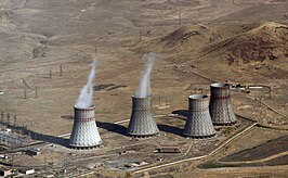 luchtfoto van de Kerncentrale Metsamor uit 2007