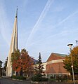 Christuskirche in Speyer-Nord, links Kirche, rechts Gemeindesaal