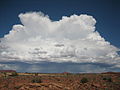 Awan kumulonimbus di White Canyon, Utah