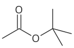 Skeletal formula of tert-butyl acetate