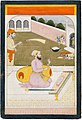 Guru Arjun Dev painting from the family workshop of Nainsukh of Guler.