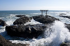 Oarai sohilidagi Torii