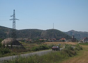 Blick über die Ebene vom Stadtzentrum zur alten Fabrik (2007)