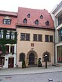 Martin Luther's Death House, considered the site of Luther's death since 1726. However the building where Luther actually died (at Markt 56, now the site of Hotel Graf von Mansfeld) was torn down in 1570.[258]