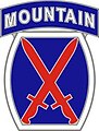 10th Mountain Division Combat Service Identification Badge